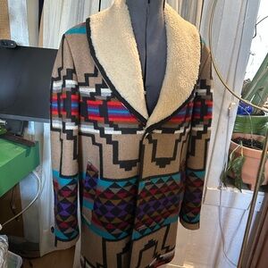 NWT Vintage Tan Patterned - Multicolor Aztec Design Size 40